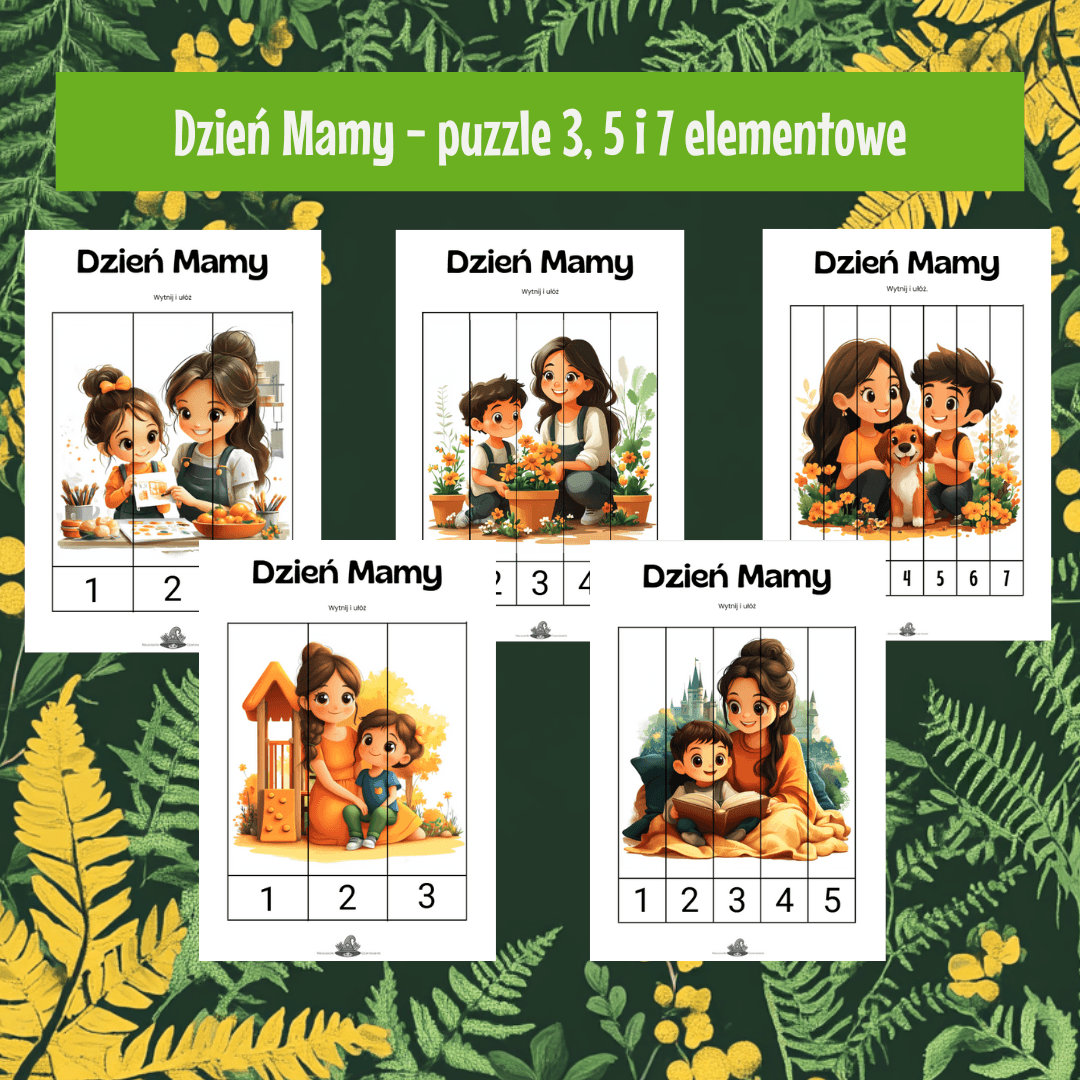 Dzień Mamy - puzzle matematyczne
