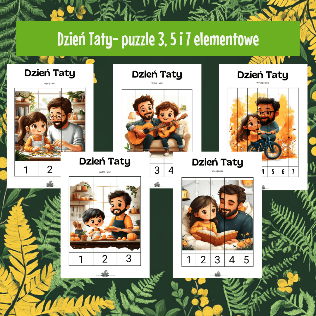 Dzień Taty - puzzle matematyczne
