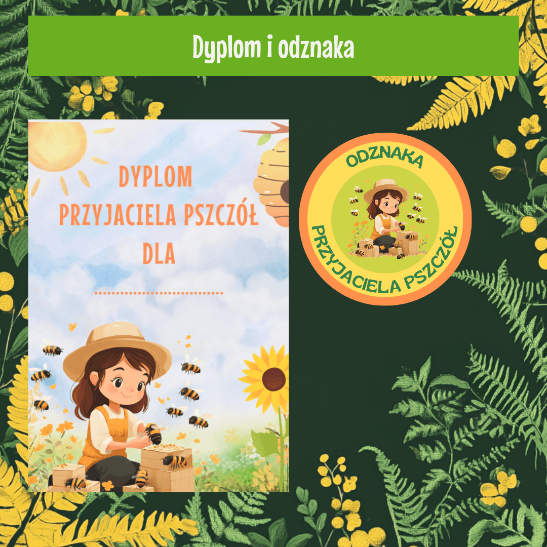Dzień Pszczoły - dyplom i odznaka