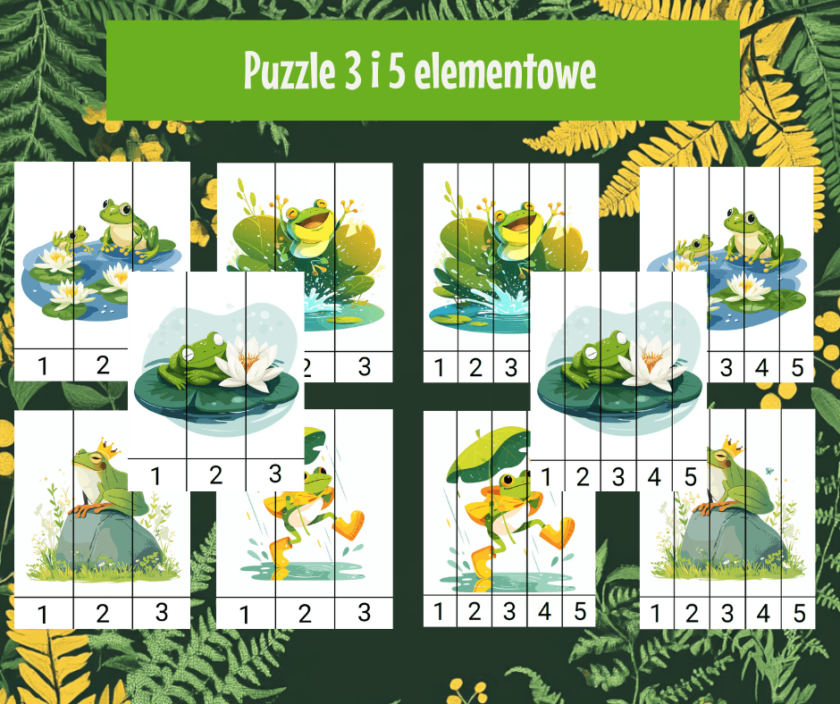 Dzień Żaby - puzzle matematyczne